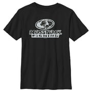 Boy's Mossy Oak Black Water Bold Logo Graphic Tee Black Large